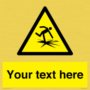 Custom warning thin ice